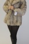 Fur jacket blue fox natural feather