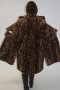 Fur jacket mink pieces printed brown multicolored
