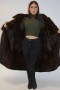 Fur fur reversible coat mink brown