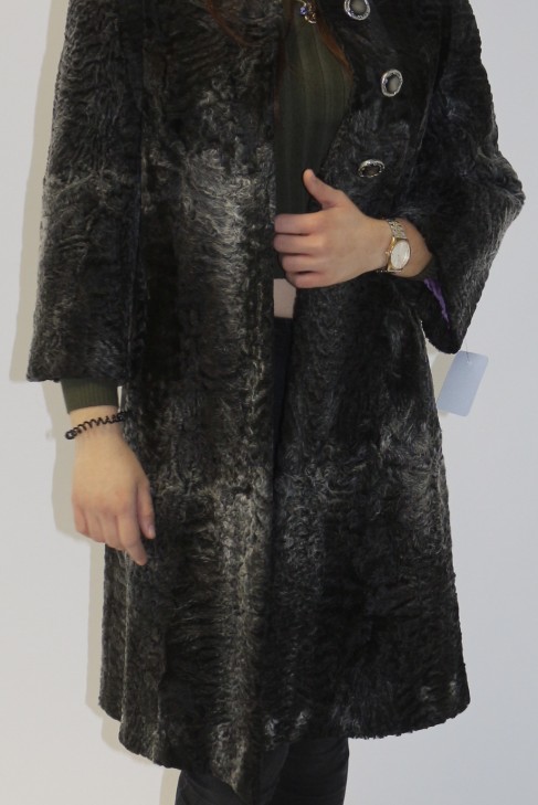 Fur coat Swakara Persian evening coat