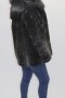 Fur jacket Persian gray bluefrost hood stripes