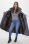 Fur fur fabric coat inner lining muskrat with blue fox