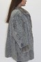 Fur jacket lamb gray with mink collar and cuff