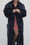 Fur coat mink pieces blue