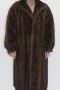 Fur coat mink brown -.