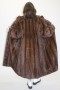 Fur coat mink brown -.