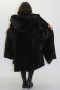 Fur - fur coat mink black with hood