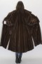 Fur coat mink brown