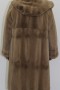 Fur fur reversible coat plucked mink beige