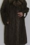Fur coat nutria brown for men