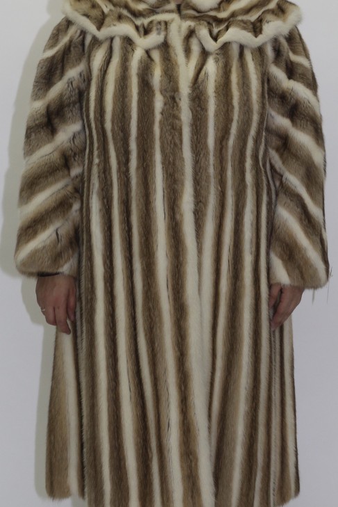 Fur coat Kolinsky nature